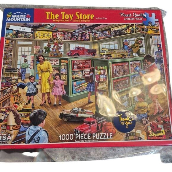 White Mountain The Toy Store by Steve Crisp Vintage 1000 pc Jigsaw Puzzle - Picture 3 of 7